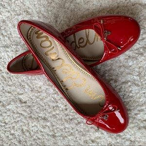 Sam Edelman Felicia Red Patent Leather Ballet Flat